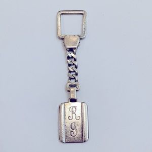 Sterling Silver Italian Key Chain Monogram